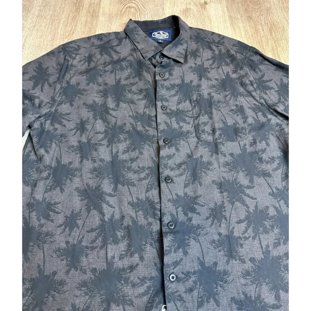 Nat Nast Luxury‎ Originals Shirt Mens Large Silk Blend Palm Trees Men's Hawaiin